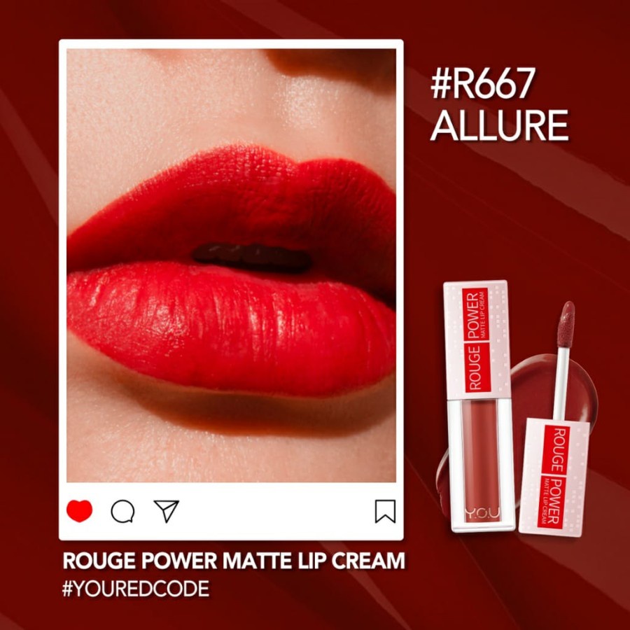 ★ BB ★ Y.O.U Rouge Power Matte Lip Cream | YOU