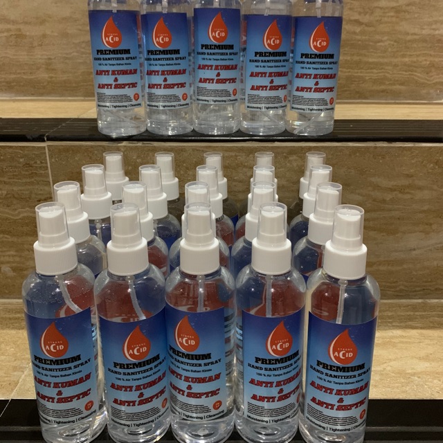 Hand sanitizer spray strong acid ph 2.5 250ml bisa pakai gojek