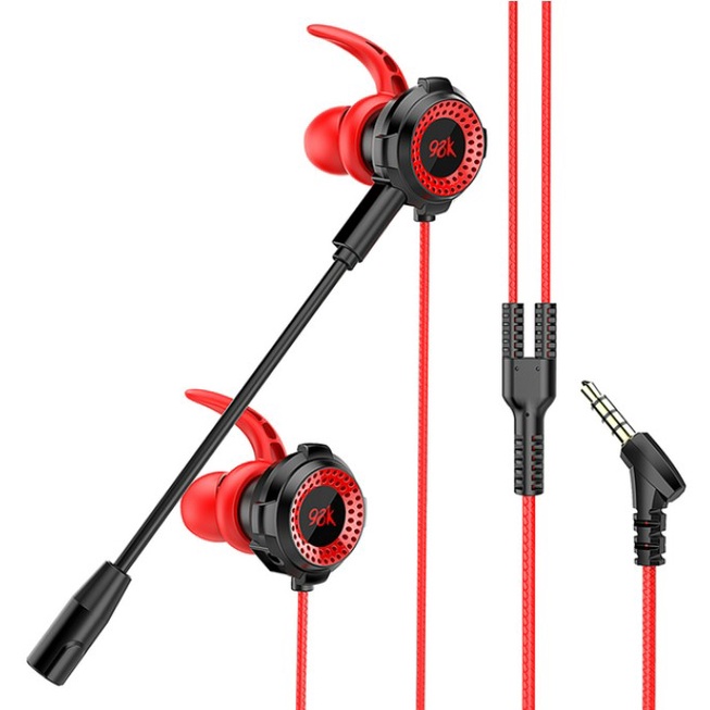 ⭐DC G20 Headset Gaming PUBG Bass Noise Cancelling dengan Dual Mic Mobile Earphone Gaming Murah Hifi Handsfree Headphone Gaming Xiaomi Huawei Hendset Gaming Handsfree Hedset Gaming Android-98K merah (BOX)