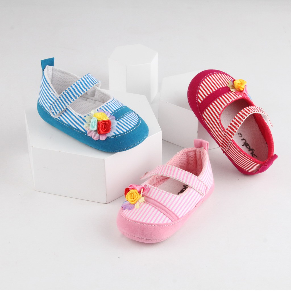 SEPATU ANAK PEREMPUAN NEWBORN PREWALKER 3 WARNA PWCW