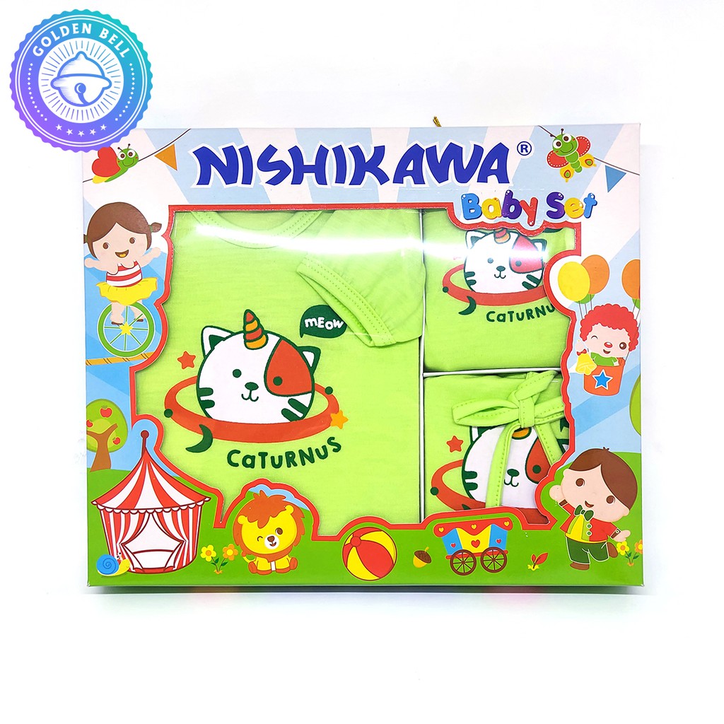 Paket Kado Hadiah Lahiran Baju Set Bayi Baby Gift Set Nishikawa Hijau