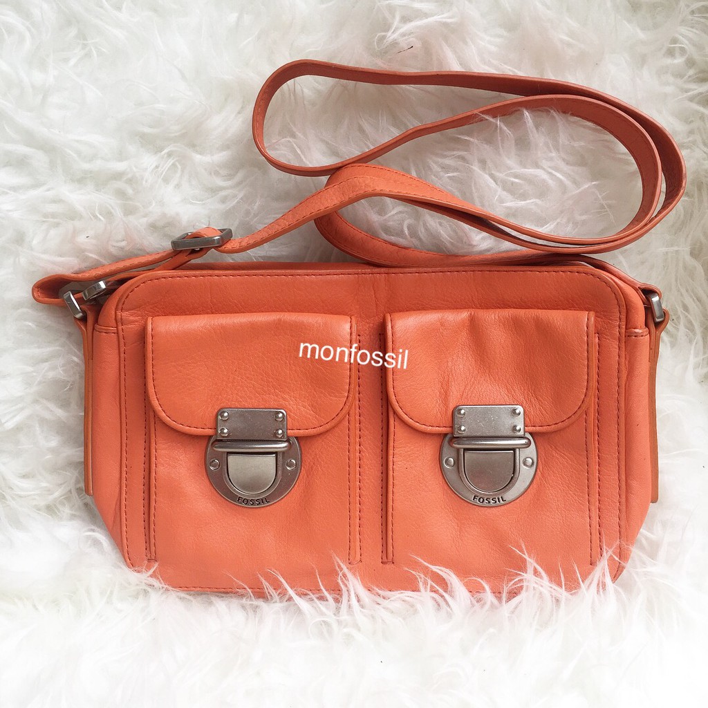 -PRELOVED- TAS FOSSIL RILEY CROSSBODY ORANGE