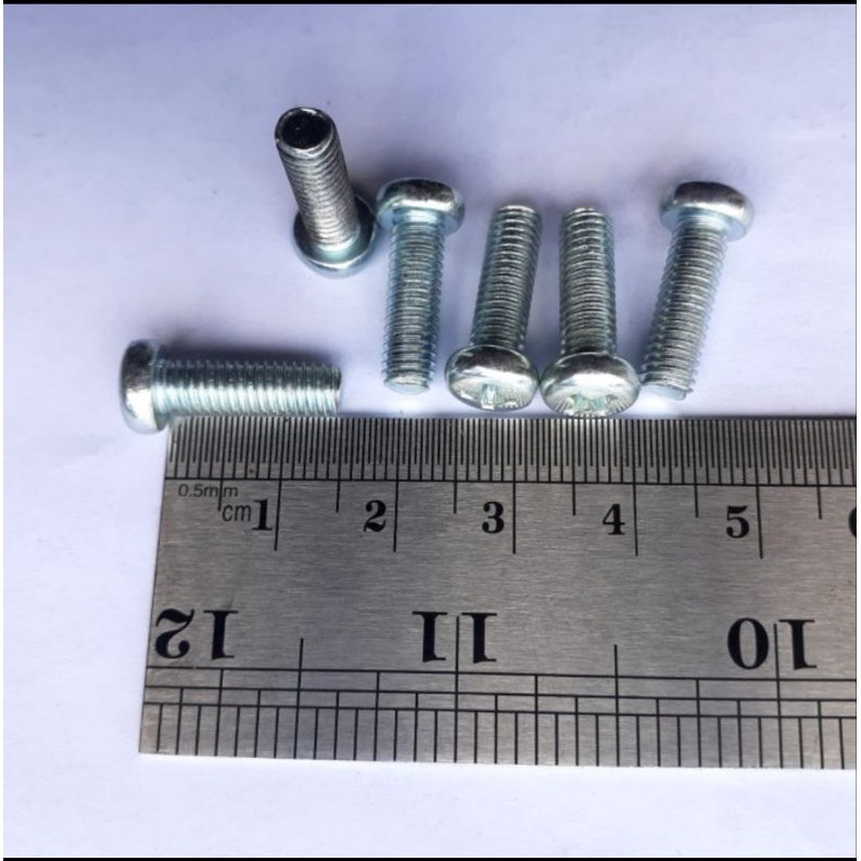 Baut JP M5X15 PANJANG 1,5 CM / BAUT OBENG PLUS 1,5CM