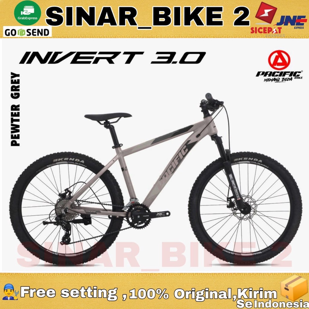 Sepeda Gunung 26 Inch MTB PACIFIC INVERT 3.0 Alloy 2x8 Speed Cakram