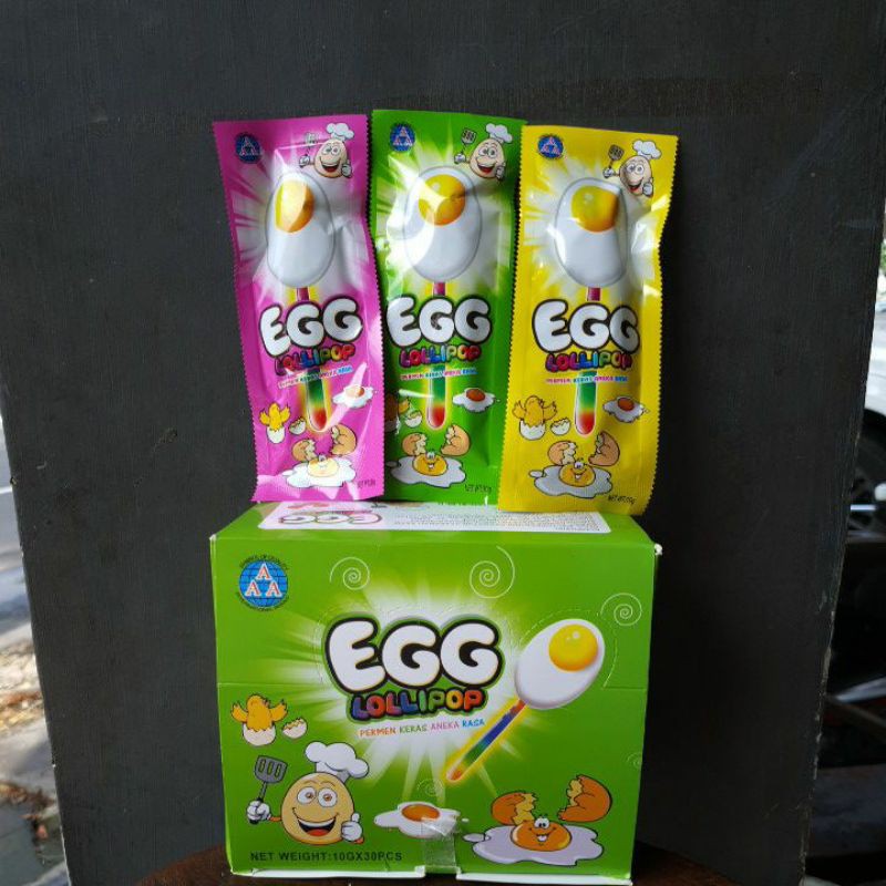Qeqe - Permen Lolipop Telur isi 30pc (Egg Lollipop)