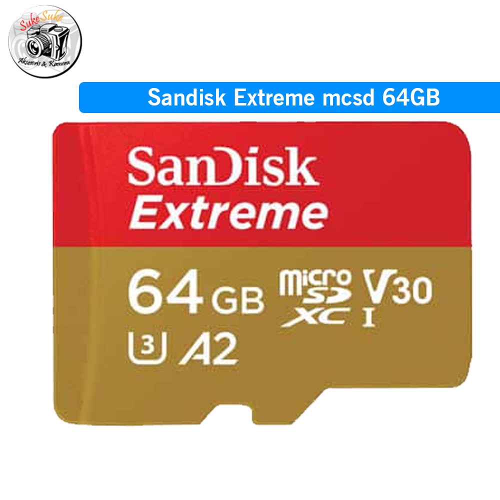 Memory Card SANDISK Extreme A2 64GB Microsd SDHC Original