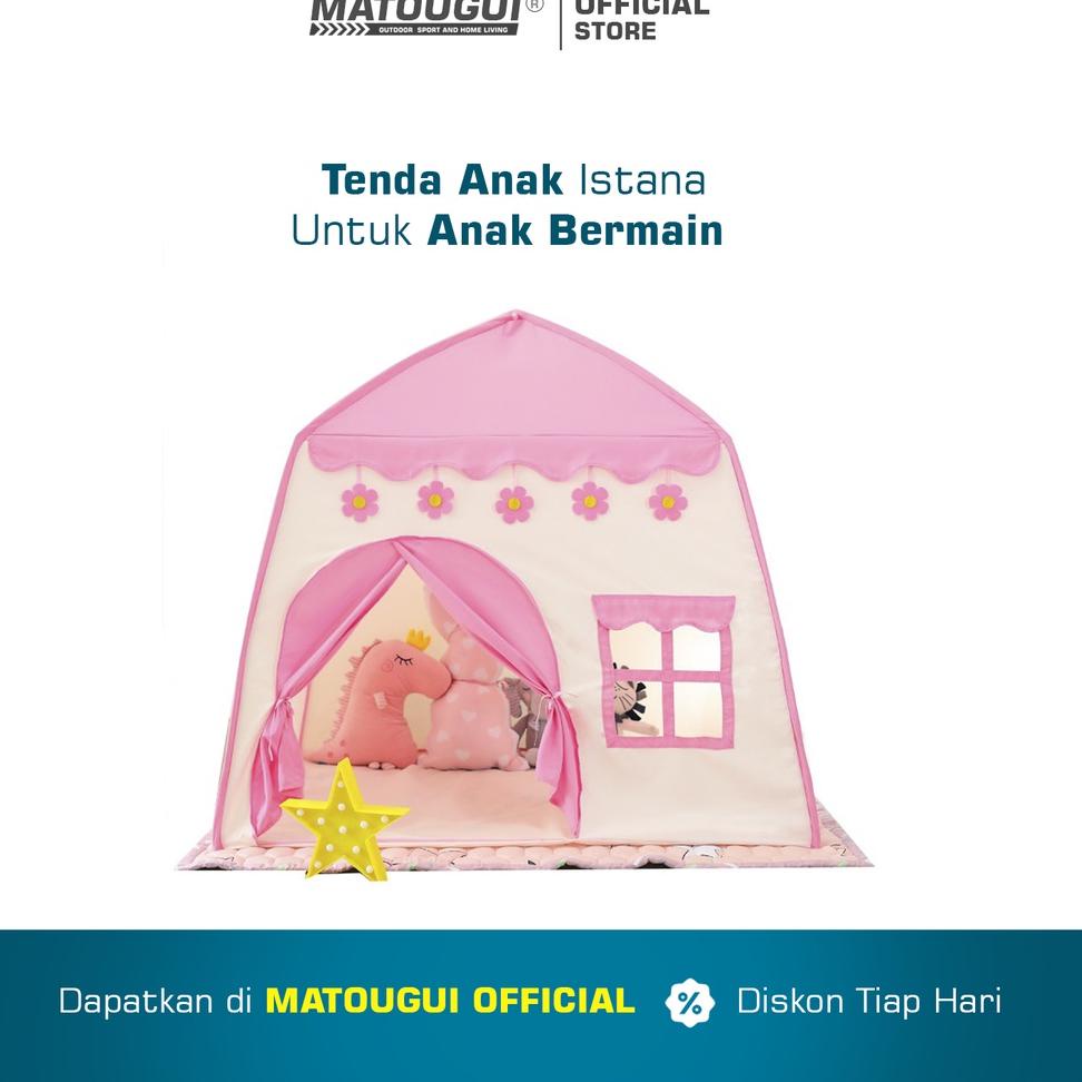 Pasti Murah MATOUGUI Tenda Anak Model Rumah Tenda Bermain Princess Castle Outdoor AN8112 57