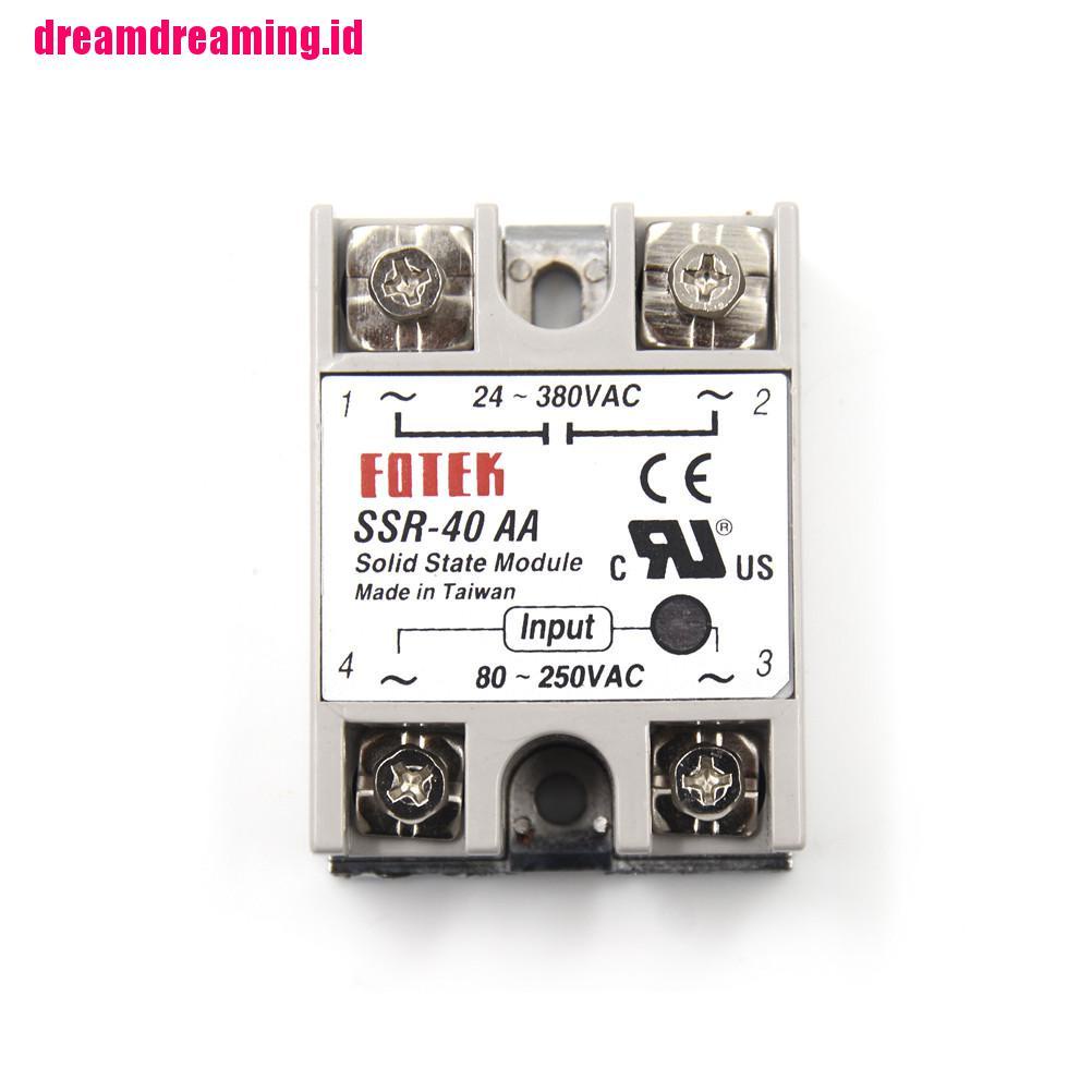 Relay solid state SSR-40Aaa-H 40A actually 80-250V AC TO 90-480V AC SSR