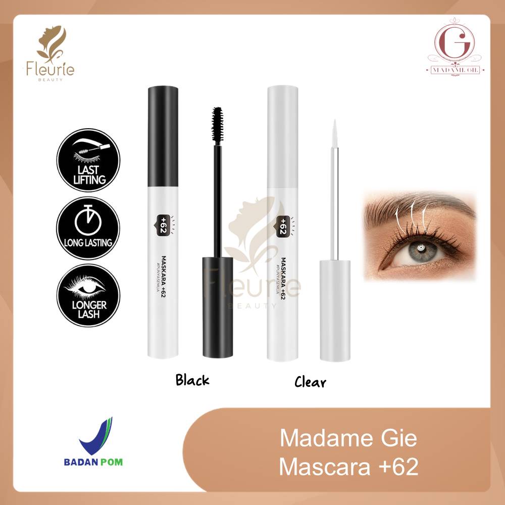 Madame Gie Mascara +62 Black / Clear - Mascara Original BPOM