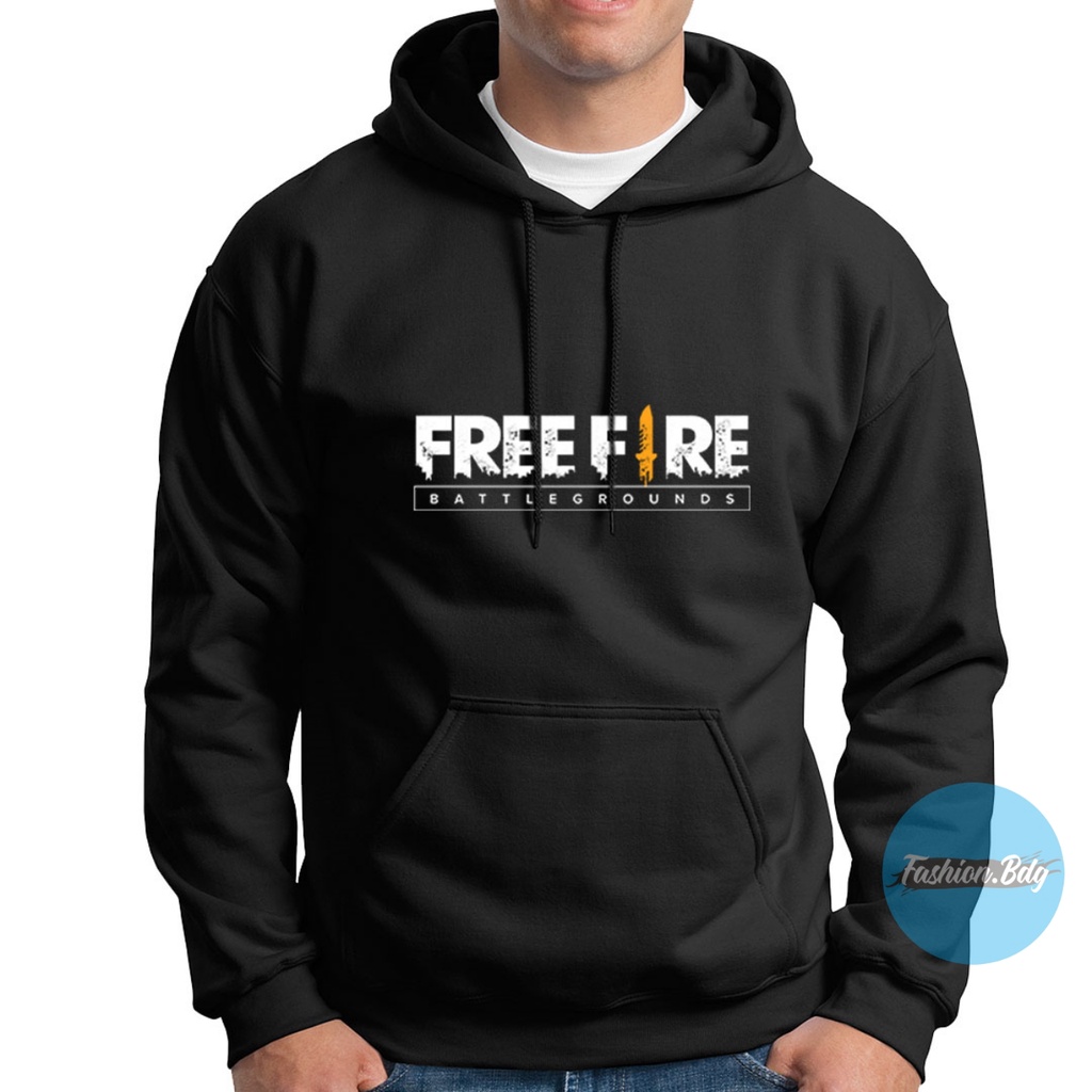 JAKET SWEATER PRIA FREE FIRE FF HOODIE BAHAN FLEECE TEBAL TERLARIS