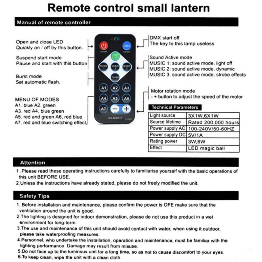 Lampu Disco Lampu DJ Lampu Pesta Lampu panggung 220V Proyektor Langit tidur Malam Berbintang Auto deteksi suara untuk Pesta Disco LED Mini Remot Magic Ball Disco Light Stage Lighting Effect with Remote Controller Auto Sound Control for DJ Concert Party