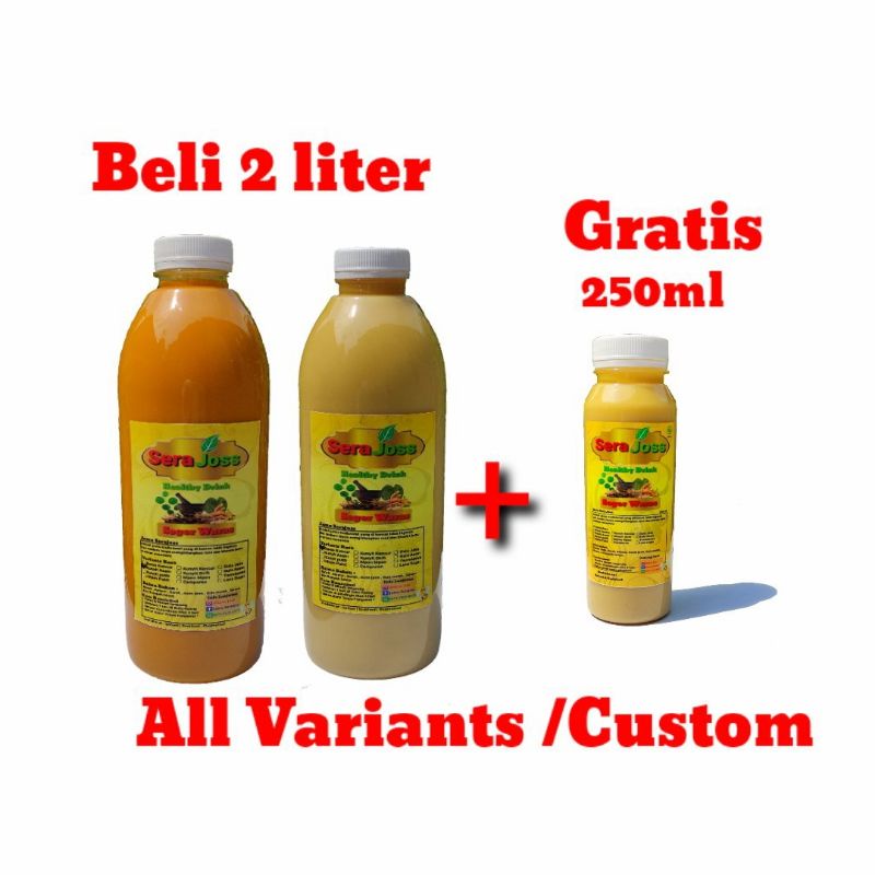 

Beli 2 Liter Jamu SERAJOSS Gratis 1 Botol 250ml Custom