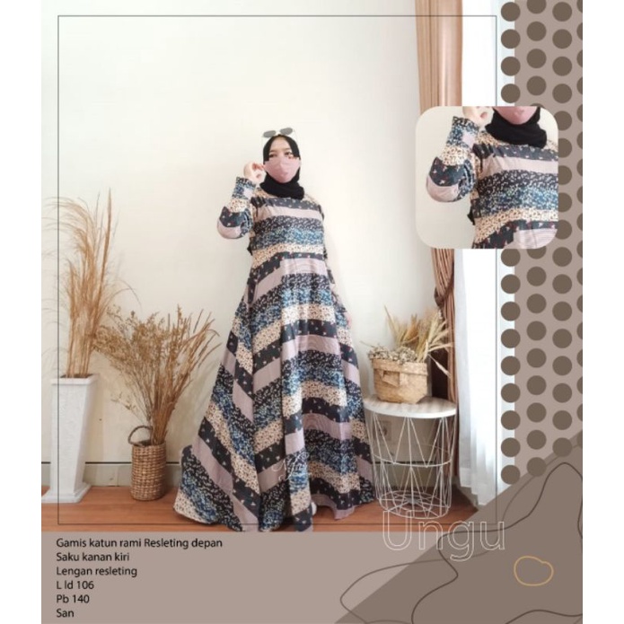 Gamis Lidya katun rami