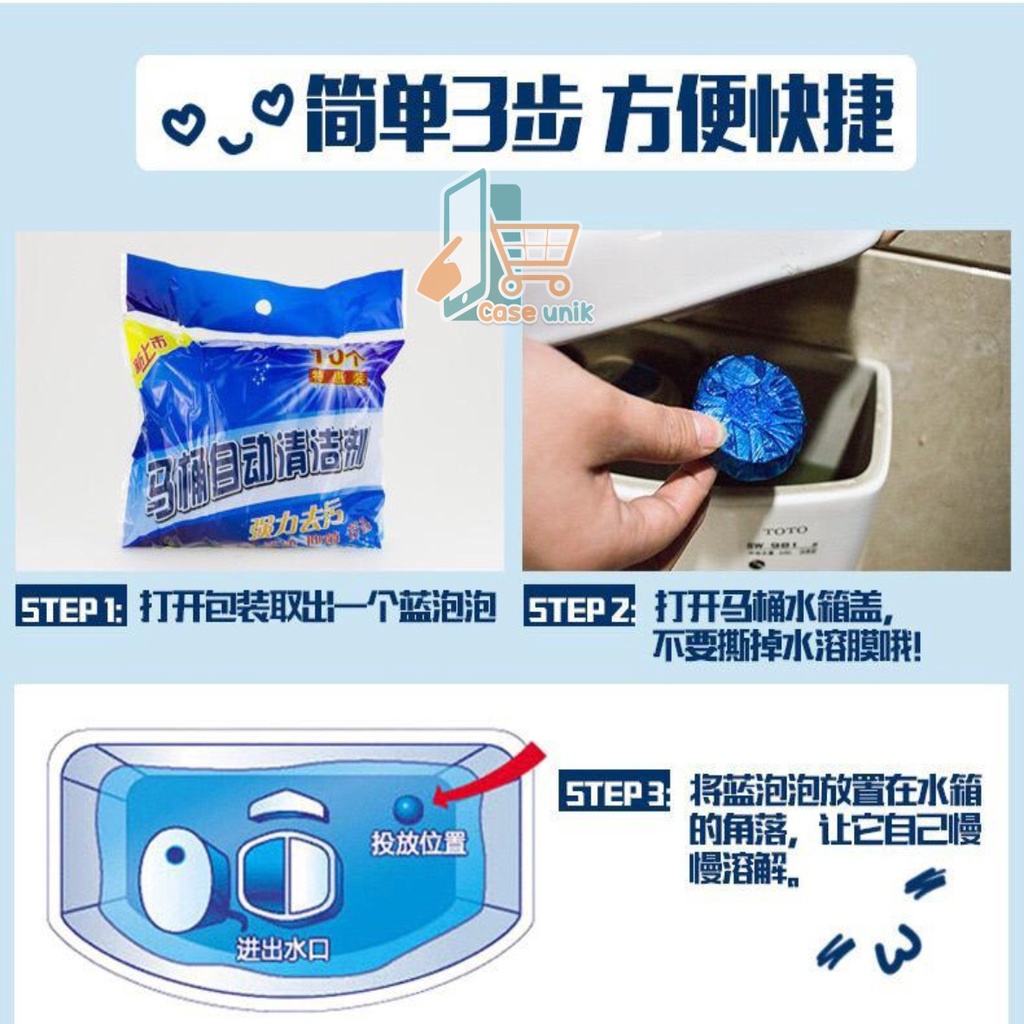 RT12 Tablet Biru Pembersih Penyegar toilet kloset anti Bau Jamur WC closet blue cleaner SiBiru CS3517