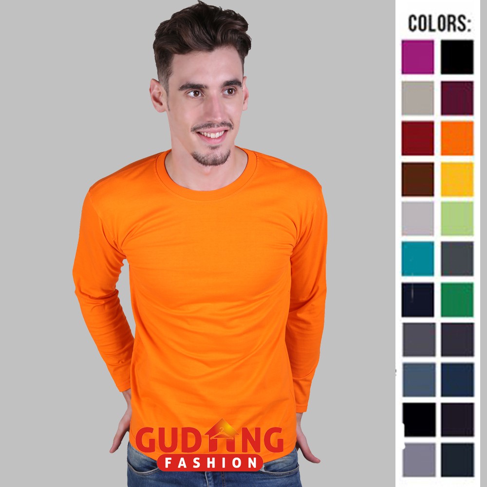 Kaos Panjang Pria Keren - Banyak Pilihan Warna PLS (COMB)