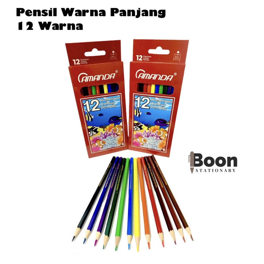 

(12 Warna) Pensil Warna Panjang 17,5cm / Pencil Set ACP-127