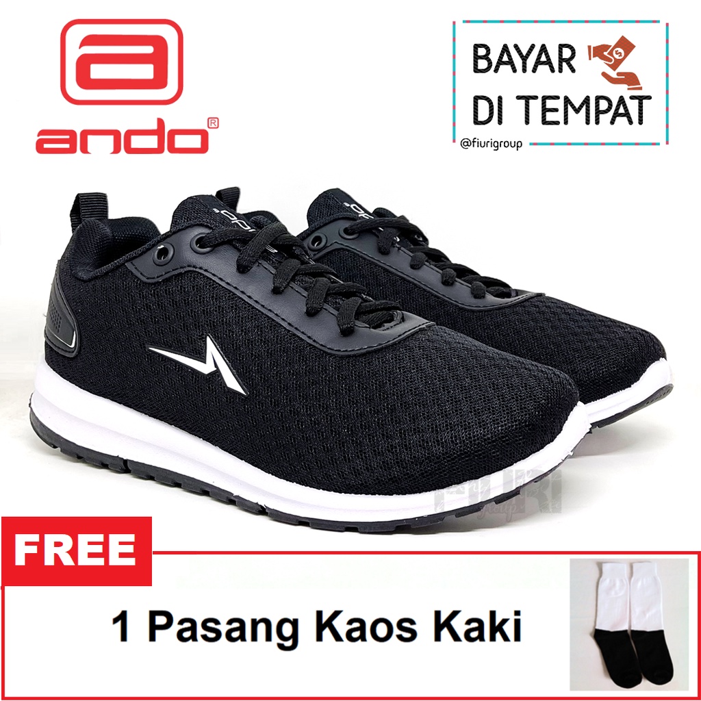 FIURI - ANDO ORIGINAL - ONLIEN 33-40 HITAM PUTIH - SEPATU SNEAKERS SPORT KANVAS SOL KARET WANITA PRIA - SEPATU KETS TRENDY ANAK PEREMPUAN LAKI-LAKI - SEPATU OLAHRAGA LARI FITNES SENAM KERJA KULIAH SEKOLAH SD SMP SMA BERTALI CEWEK COWOK MURAH PROMO DISKON