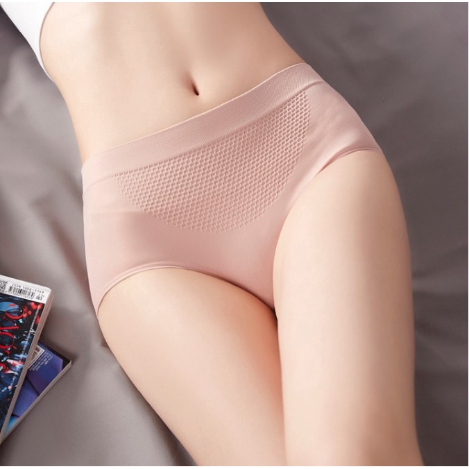 Celana Dalam Wanita Mid Waist CD Seamless Sarang Lebah Dengan Bahan Breathable CD06