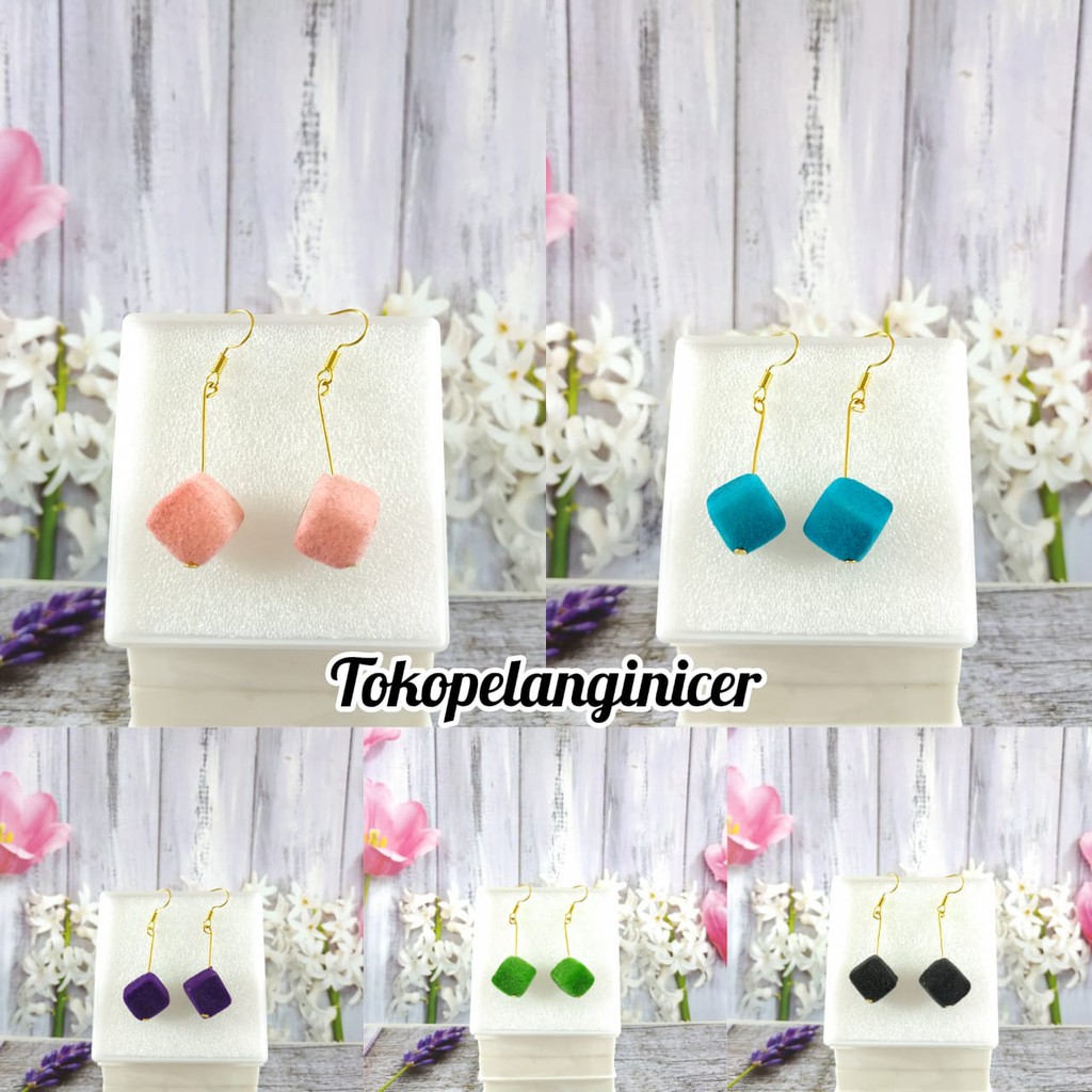 Anting Dadu kekinian Anting hijab fashion aksesoris gaya bohemian By Tokopelanginicer