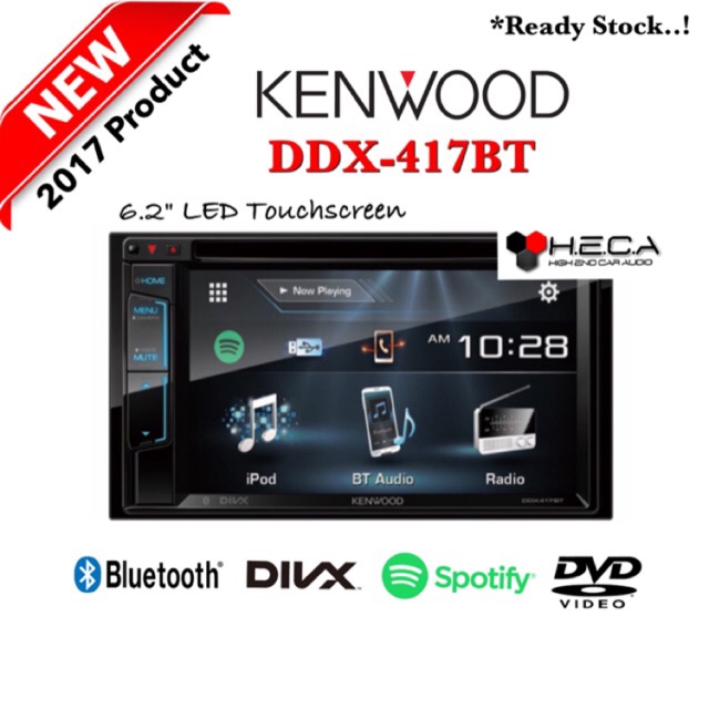 Kenwood DDX-417BT Head Unit DDX 417 BT Tape Mobil Double Din DDX 417BT Audio DDX417BT
