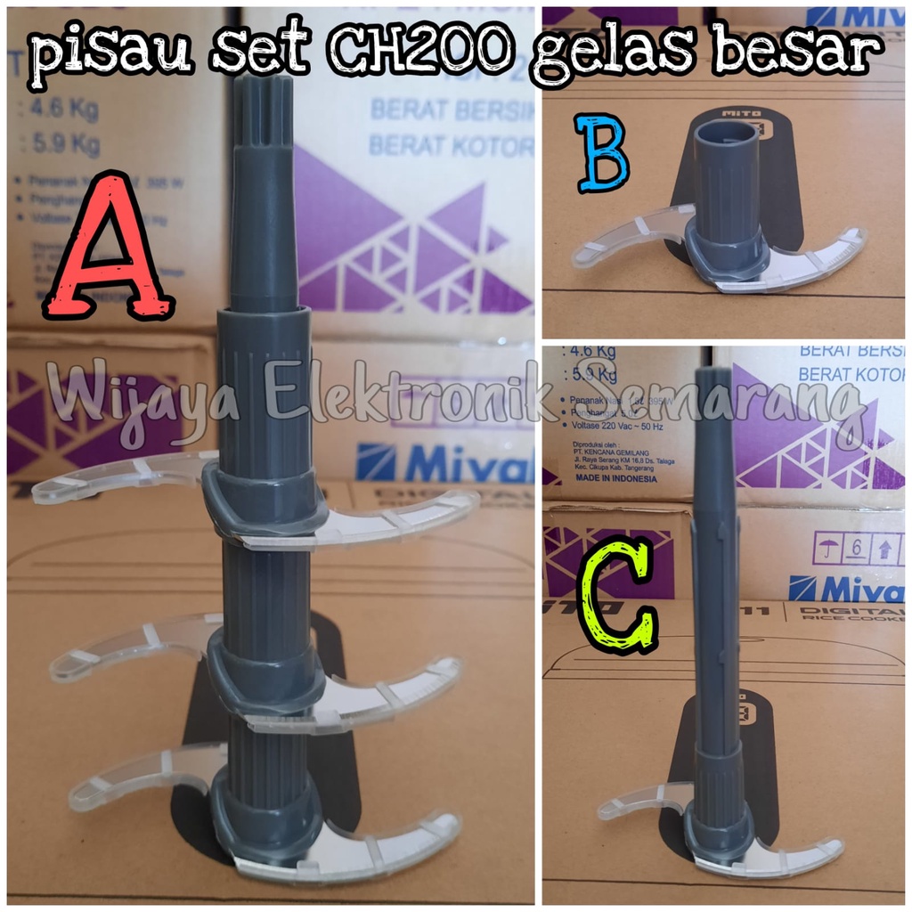 SPAREPART PISAU SET + PELINDUNG PISAU CHOPPER MITO MITOCHIBA CH100 CH200 CH 100 200 ORIGINAL