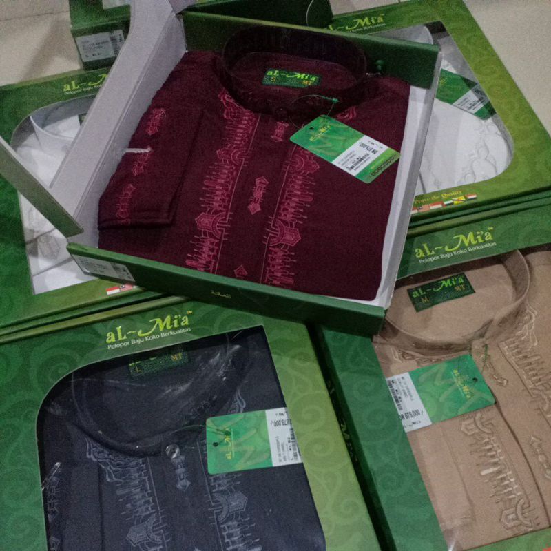 BAJU KOKO SERI WARNA BORDIR DEWASA AL MIA