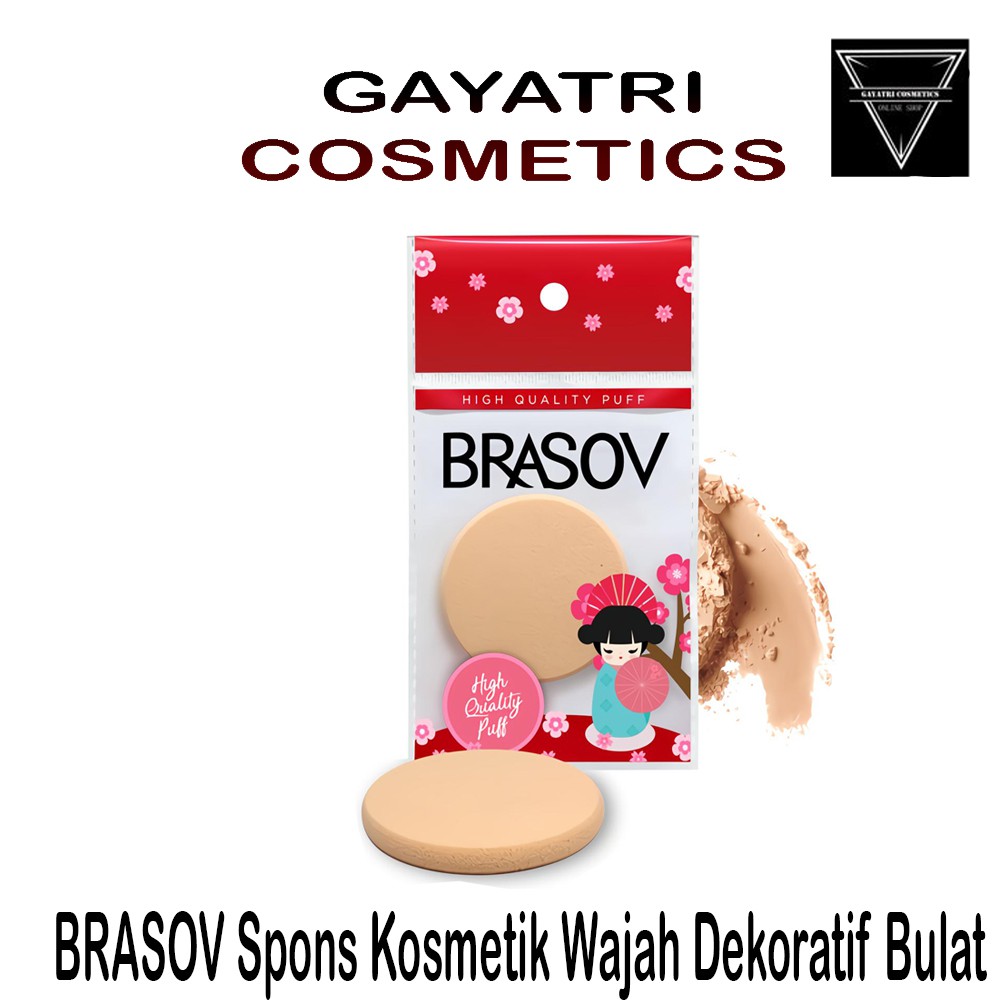 BRASOV Spons Kotak / Bulat Kosmetik Wajah Dekoratif