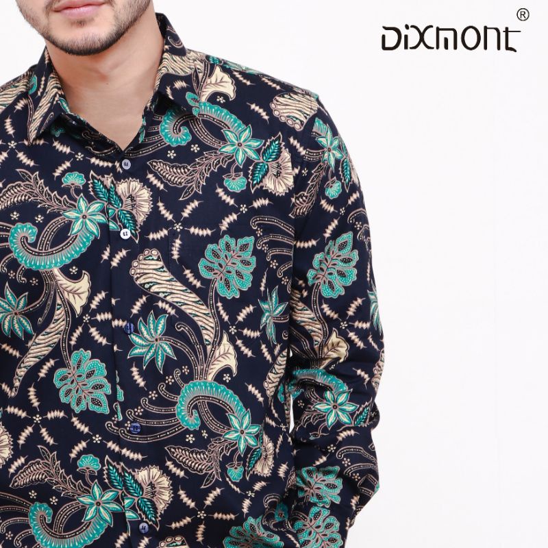 Dixmont Kemeja Pria Batik Panjang Hem BL02321