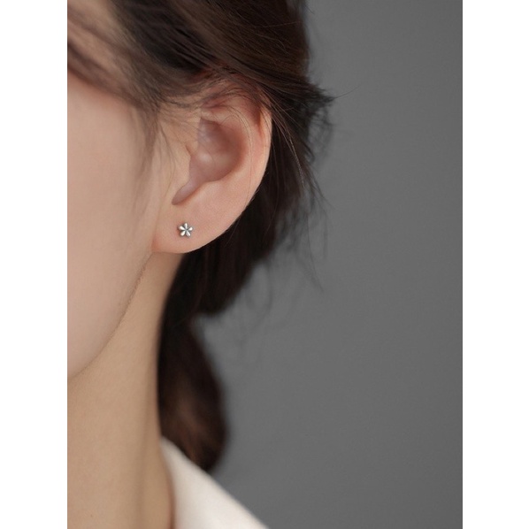 Ark.co - Lilla earrings (gold &amp; silver) anting bunga mini simple minimalis