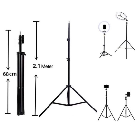 Tripod Handphone 2 Meter Besi Plus Mini ball head Free Holder Hp Free Tomsis Remote Bluetooth-8