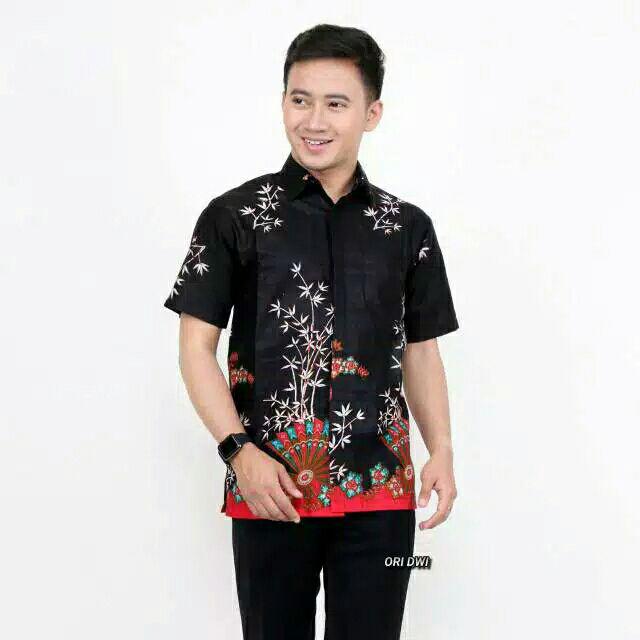 Bswart Batik Hrb026 Kenongo Hem Pendek Padi Pekalongan M L Xl Batik Pria Murah Modern Grosir