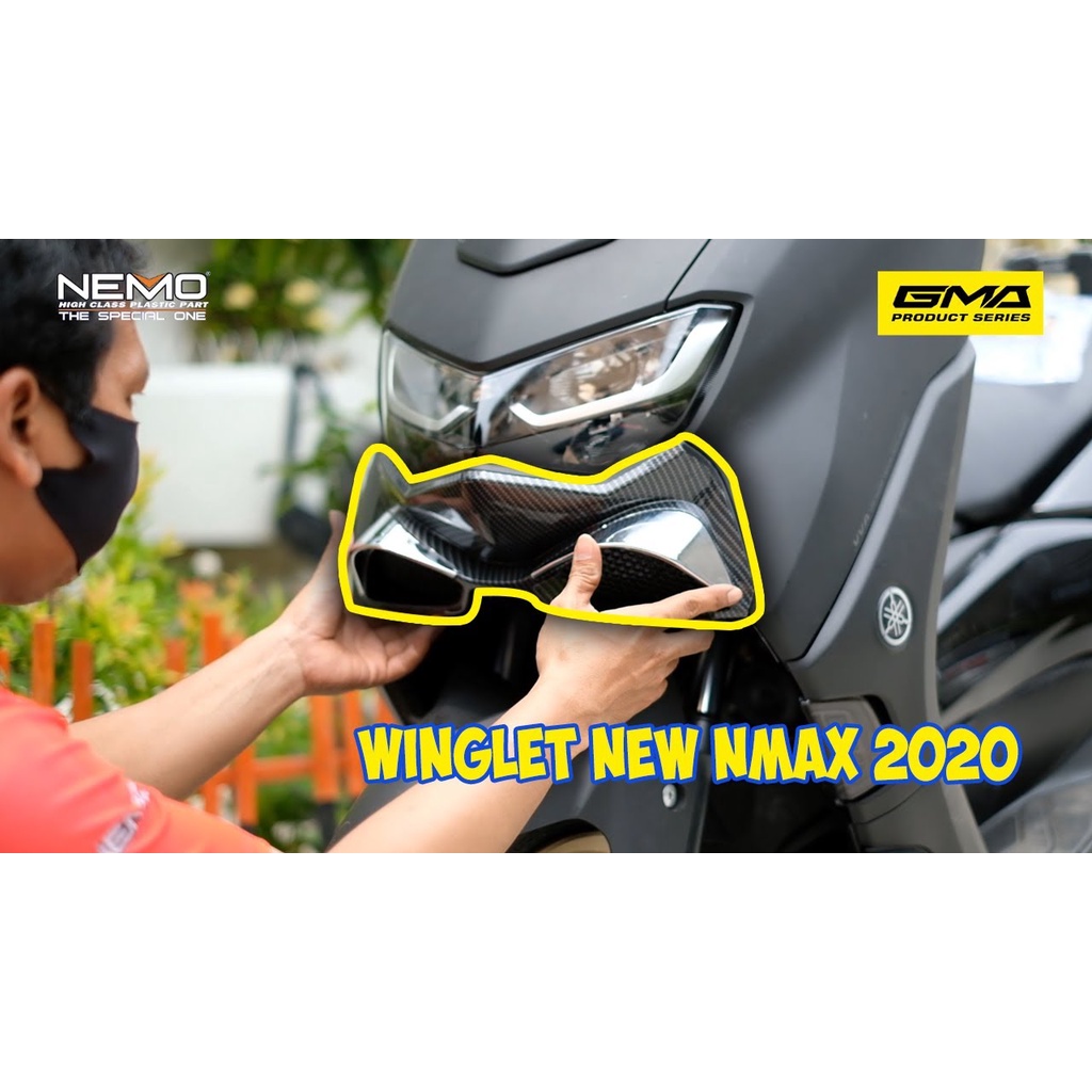 Winglet Yamaha Nmax New 2020 Karbon Carbon Nemo Original PNP - Charmoto