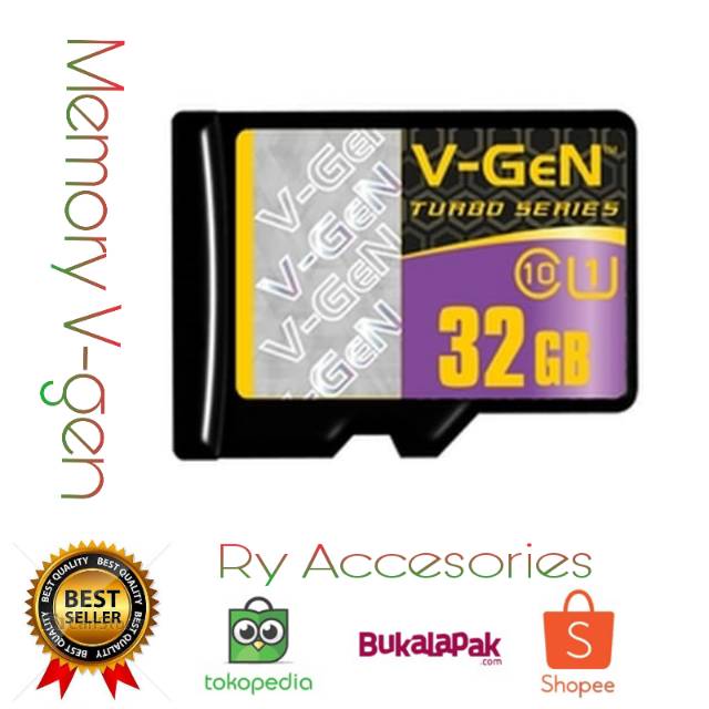 RY - Memory v-gen 32GB / Memory Card v-gen 32GB vgen class 6 / memory eksternal 32GB