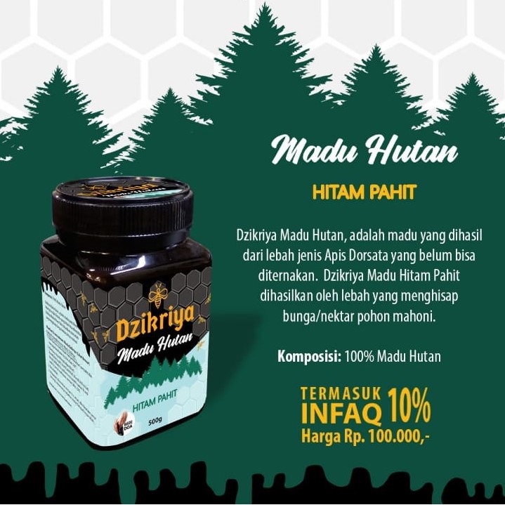 

Ay00! Dzikriya Madu Hutan/Herbal Hitam Pahit 500g - Honey Murni 100% Odeng Apis Dorsata Samiloto