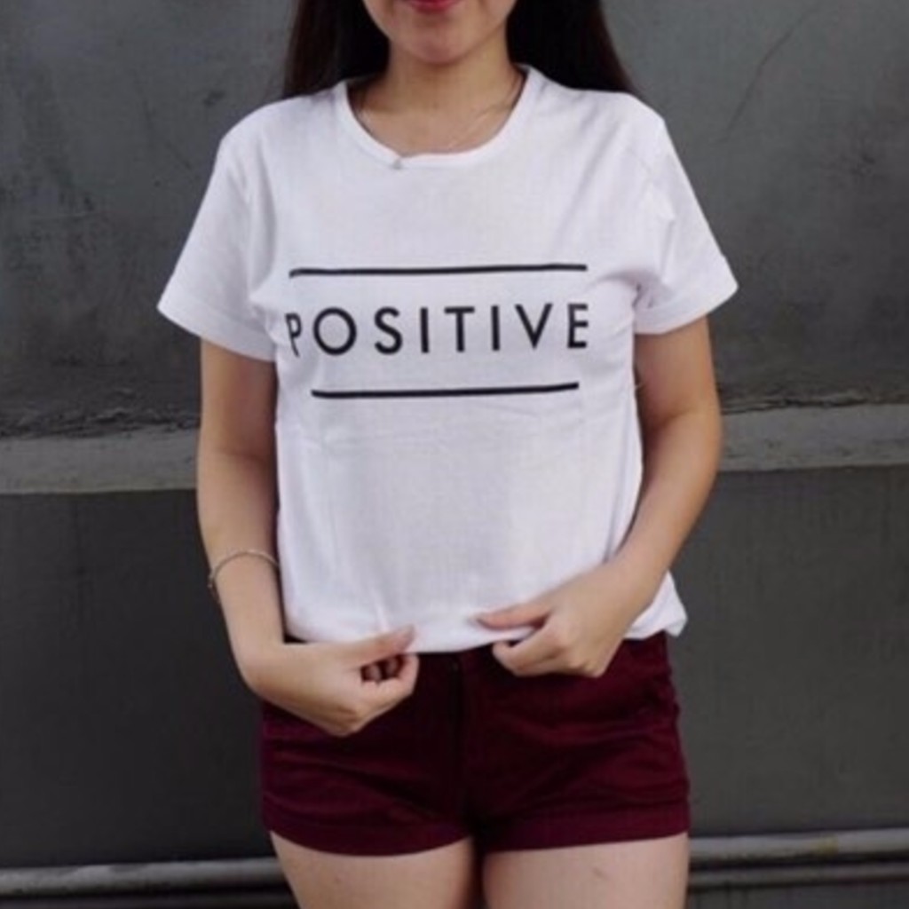 FF |  TSHIRT POSITIVE TUMBLER TEE PUTIH WARNA PUTIH No. 261