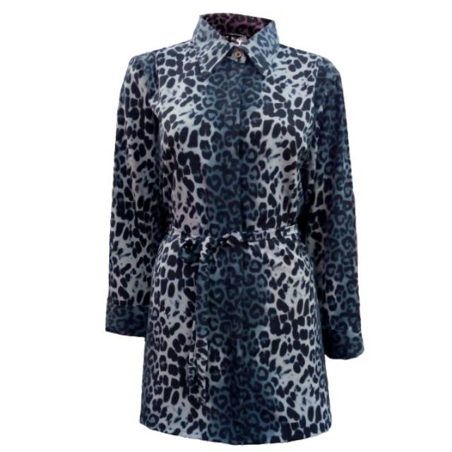 Kemeja Motif Macan Tutul - Tunik leopard print