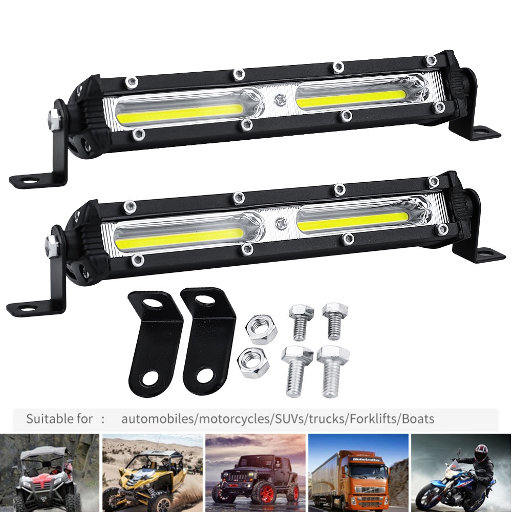 Car LED Work Light 12V 24V LED Spotlight Work Light Bar 6500K Strip light for car Auto Truck Lorry Trailer SUV Spot Fog Lamp