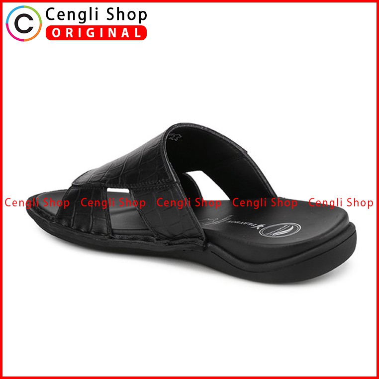 PLAYBOY SANDAL KULIT CASUAL PRIA ORIGINAL TERBARU BRANDED HITAM PLE5