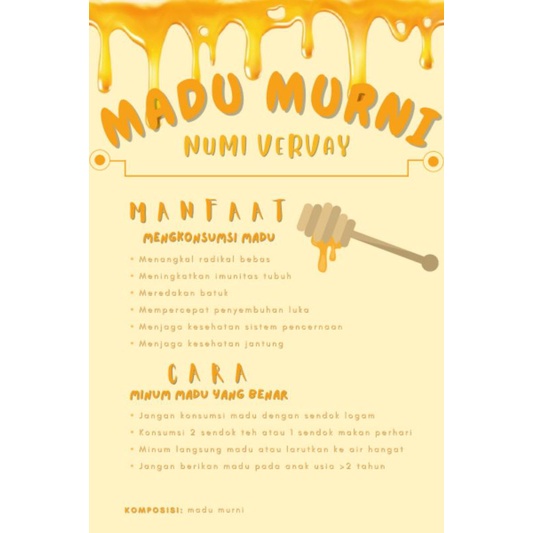 

Madu murni 500gr - 1kg