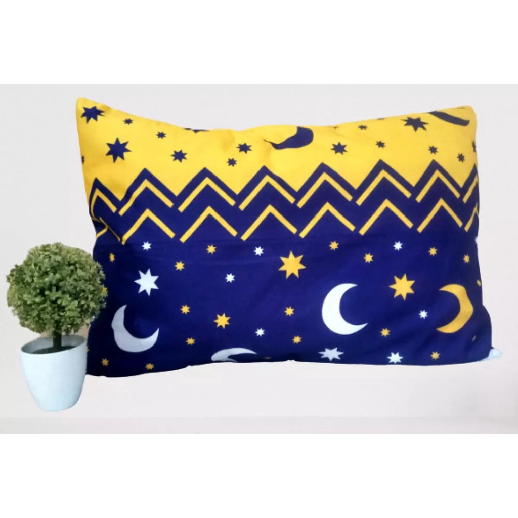 SARUNG BANTAL DAN SARUNG GULING KARAKTER MOTIF MONSTAR (BULAN &amp; BINTANG) UKURAN JUMBO