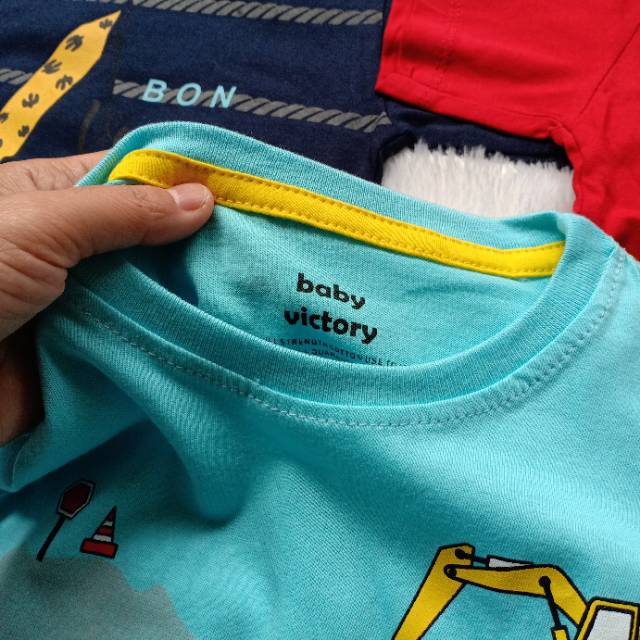 Kaos Baby Victory Kaos Baju Bayi Anak Adem Size 1/2/3 tahun