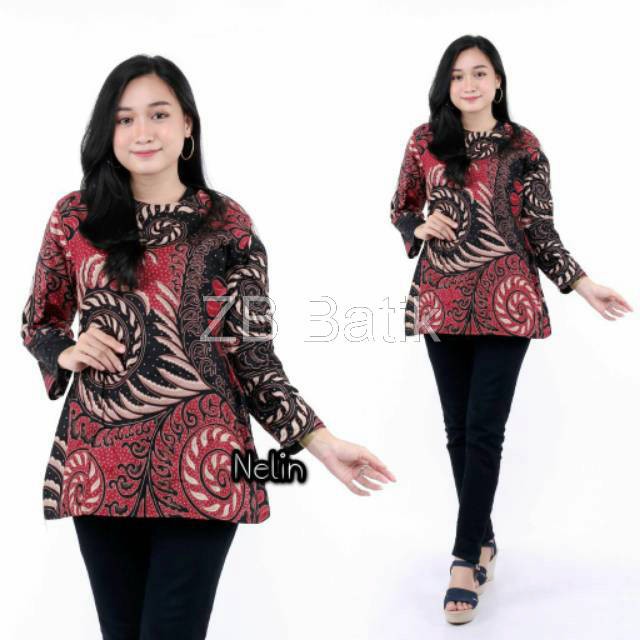 Batik Dolby Dolbi Dobby Doby Tenun Sutra Tulis Katun ATBM Baron ATASAN BATIK WANITA sogan