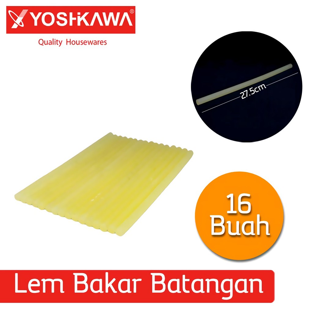 

YOSHIKAWA Lem Bakar 1.1 CM 16 Buah Glue Stick Refill Gun EVL-LL-08