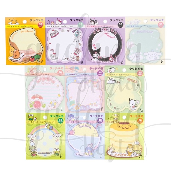 Sticky Notes Sweet Kartun Jepang Notes Motif Kartun Jepang DIY Scrapbook GH 301306