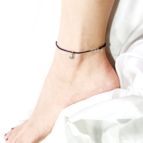 AB Charm Warna Gelang Kaki Tiny Polos Dengan Bandul Charm Anklet Bracelet