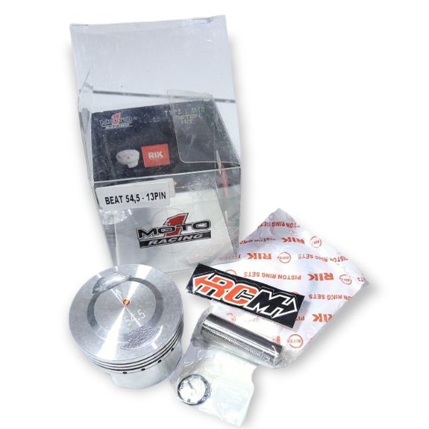 PISTONKIT PISTON KIT SET SEKER SEHER KOMPLIT SDH RING CIRCLIP KLIP N PEN PIN BEAT KARBU CARBU UK 54.5 PIN 13 ORI ORIGINAL MOTO1 MOTO 1 RACING ASLI