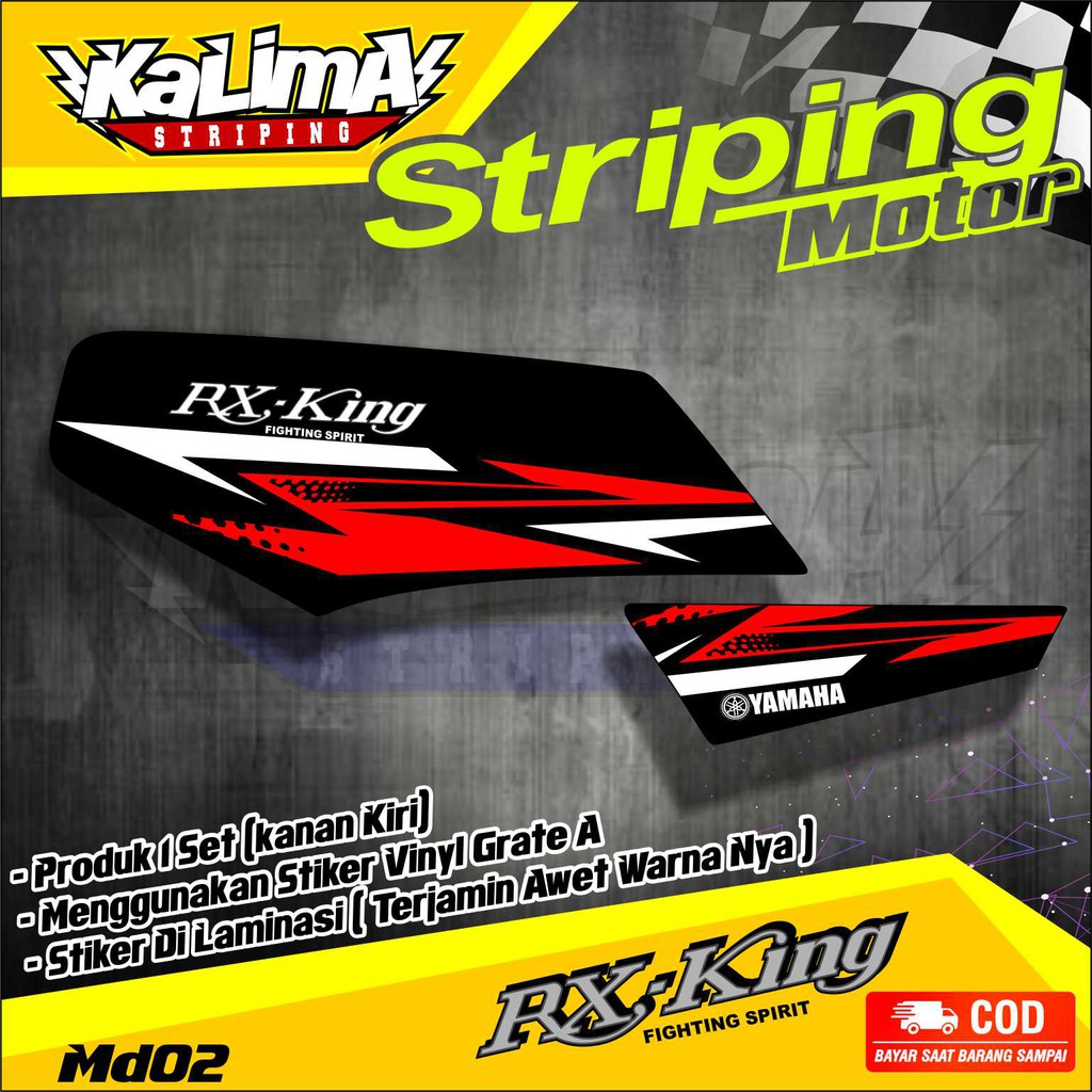 Striping RX KING - Sticker Striping Variasi list Yamaha RX KING02