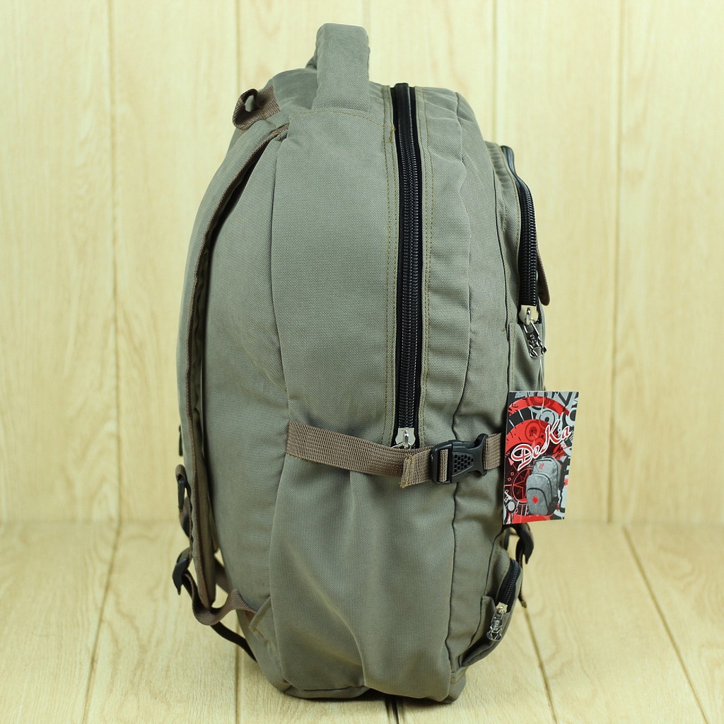 Tas Ransel Deka Coklat Backpack Outdoor Olahraga Travelling Cowok Pria