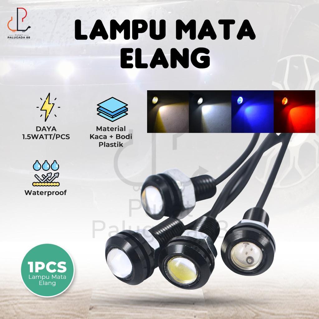 Lampu Mata Elang LED Eagle Eyes 12v 16mm Bumper Sein Rem Mobil Motor Mata Elang 2 Warna