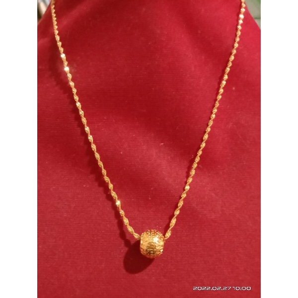 kalung pelintir Boba anak dan dewasa lapis emas 24 k